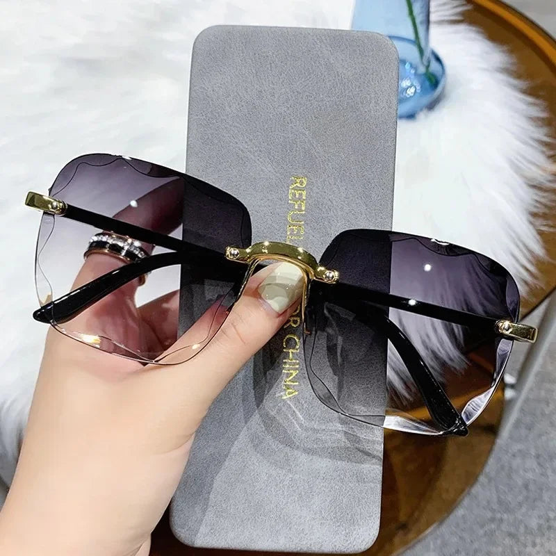 New Rimless Women Sunglasses