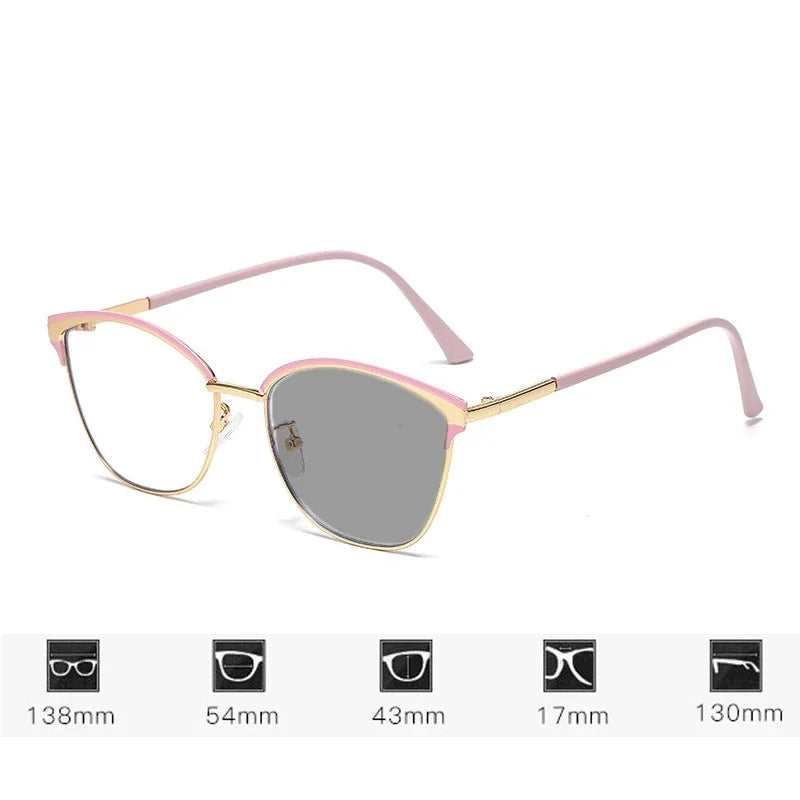 Personalized Cat Eye Photochromic Myopia Glasses