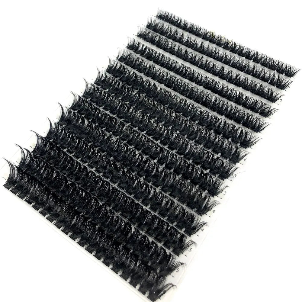 Russian Volume Lash Clusters – Mixed Tray Natural Mink Lashes (30D-80D)