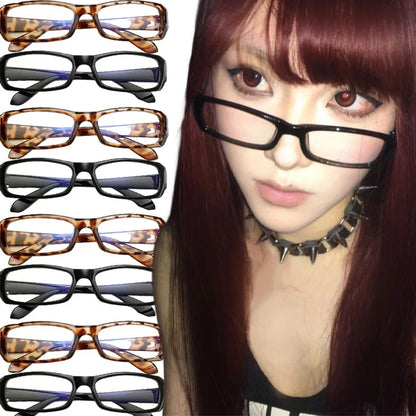 Vintage Black Square Frame Glasses for Women &amp; Girls