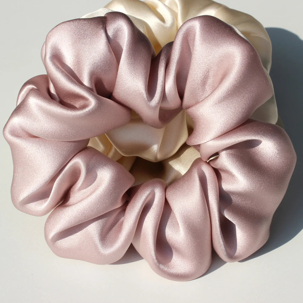 100% Pure Mulberry Silk Large Scrunchies