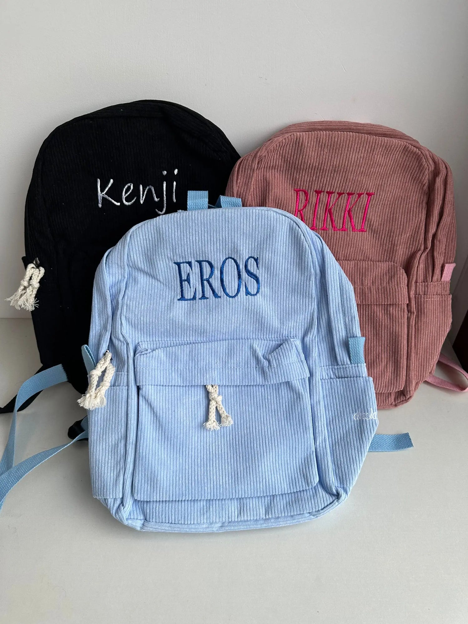 Personalized Embroidered Kids Corduroy Backpack