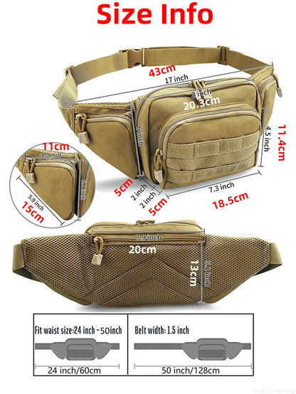 Military Tactical Waist Gun Bag Belt