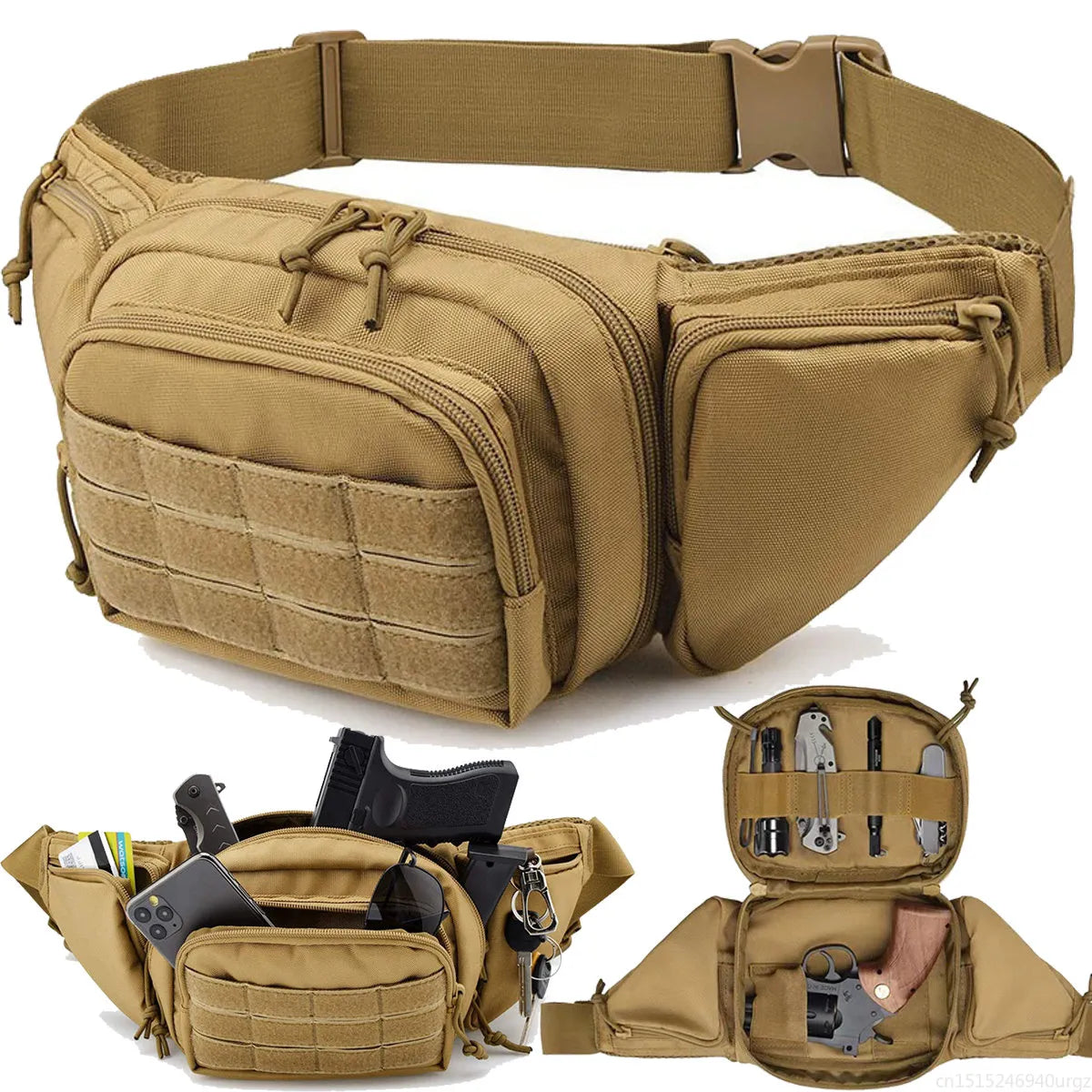 Military Tactical Waist Gun Bag Belt