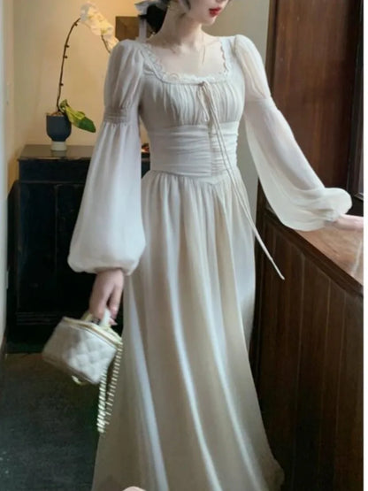 Spring Summer Women A-Line Midi Party Dress