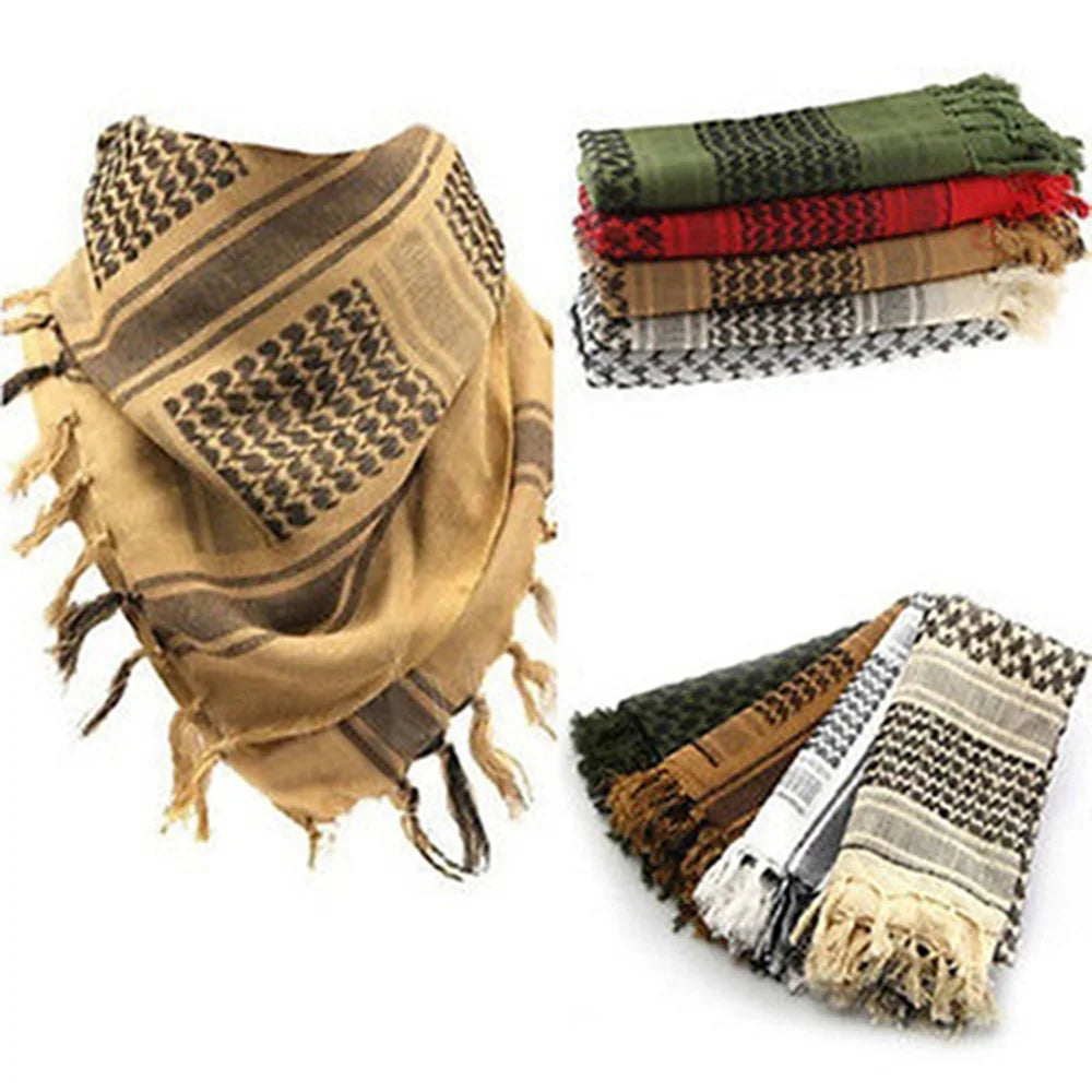 Men Women Tacticals Arab Scarf Fashion Lightweight Hijab Scarf Spring Army Plaid Head Scarf Keep Warm Scarfs Outdoor Equipment