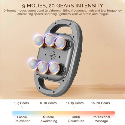 Six-Head Wireless Fascia Gun Body Massager