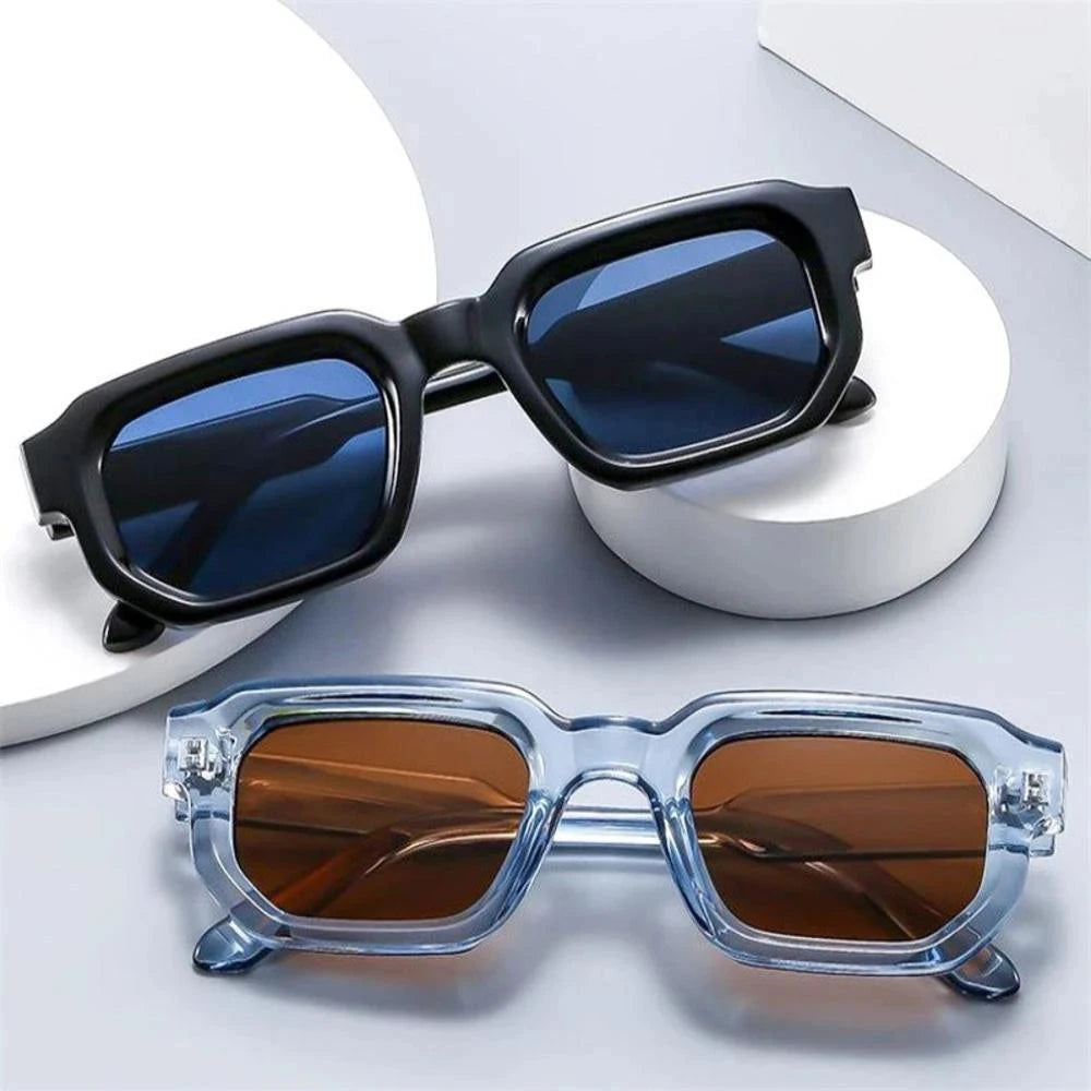 KLASSNUM Vintage Rectangle Frame Sunglasses