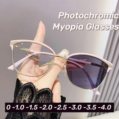 Personalized Cat Eye Photochromic Myopia Glasses