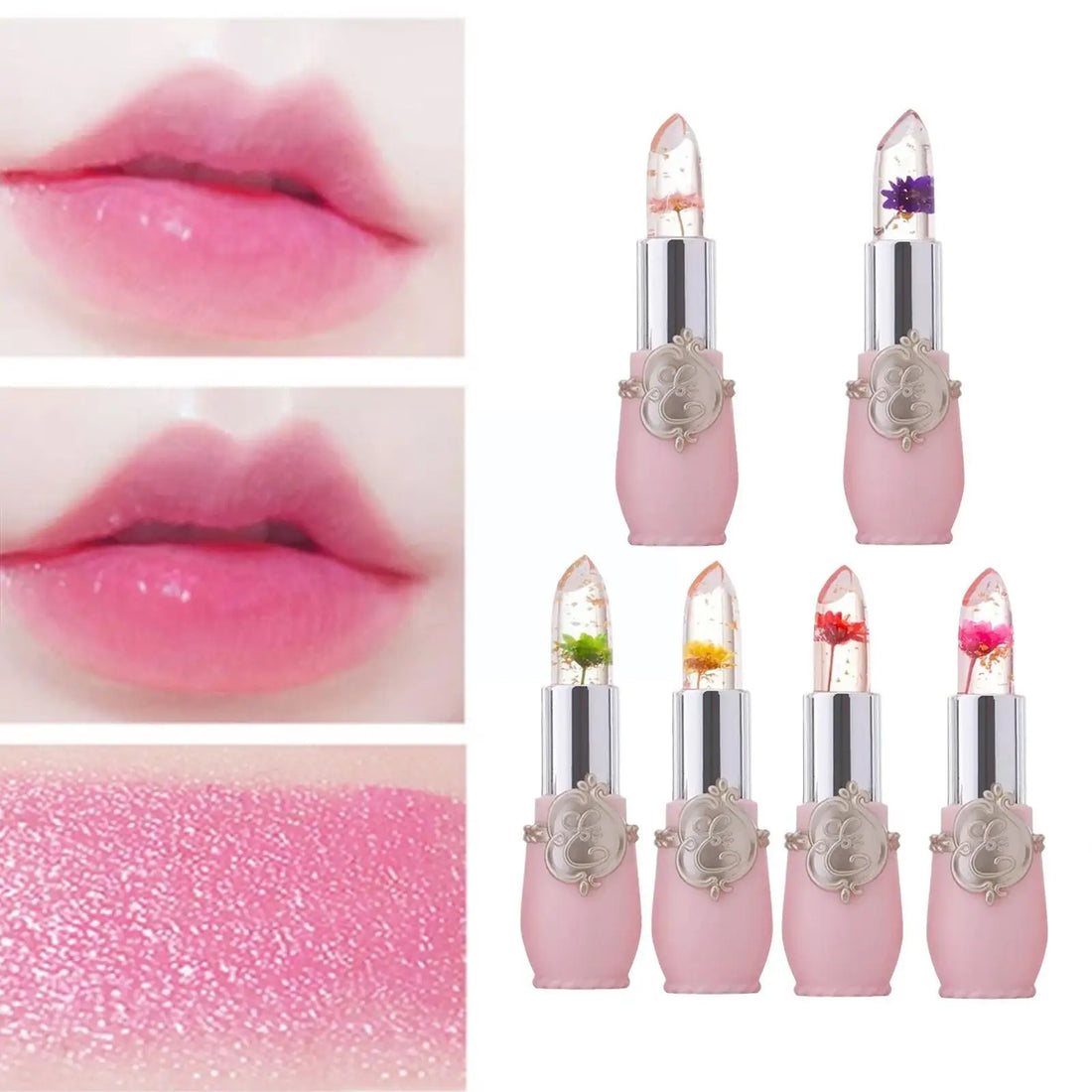 Jelly Flower Lipstick Color Changing Lip Gloss