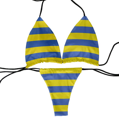 Funny Flag Print Two-Piece Swimsuit