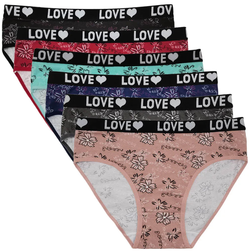 6-Pack Plus Size Cotton Panties - Women&