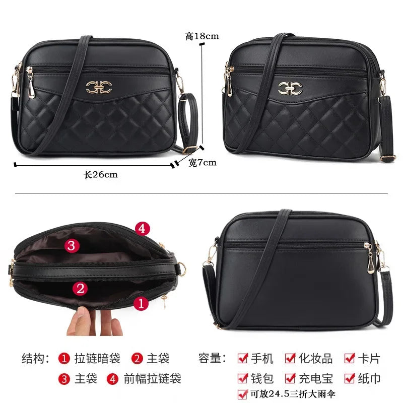 Fashion Lingge Crossbody Shoulder Bag