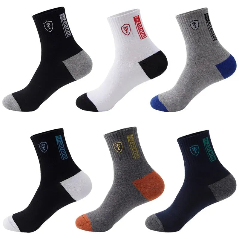 5 Pairs of Breathable Sports Socks for Men