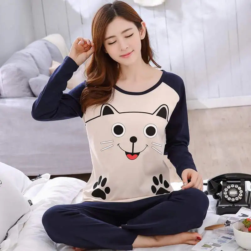 Spring 2024 Cotton 2-Piece Pajamas Set for Women