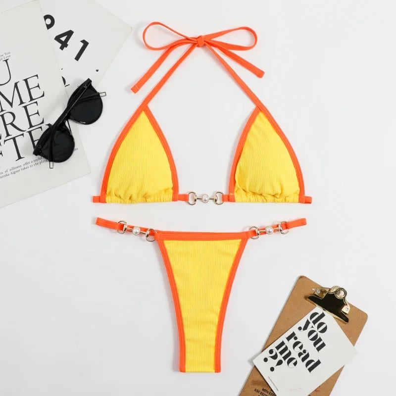 Random Print Bikini Set