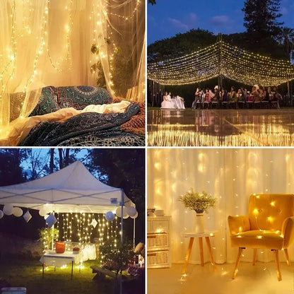 Christmas Decoration Curtain LED String Lights