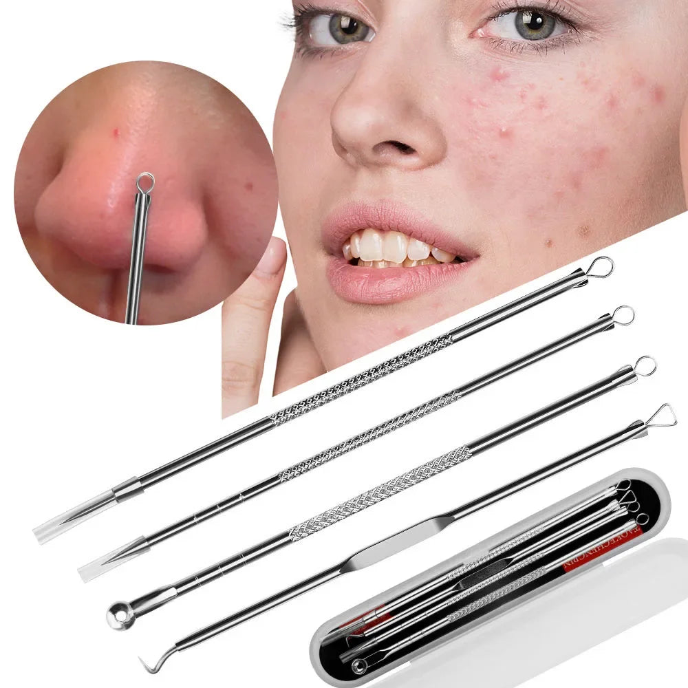 4-Piece Stainless Steel Blackhead