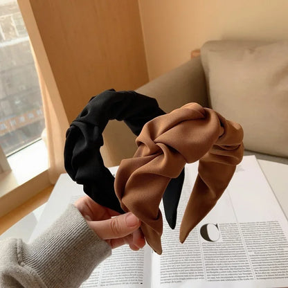 Fashion Flower Solid Color Hair Hoops for Women and Girls