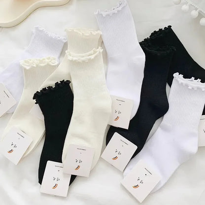 Cotton Ruffles Ankle Socks