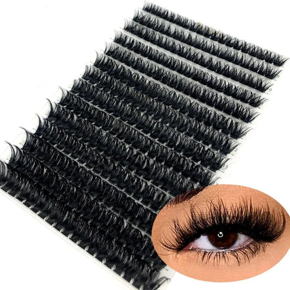 Russian Volume Lash Clusters – Mixed Tray Natural Mink Lashes (30D-80D)