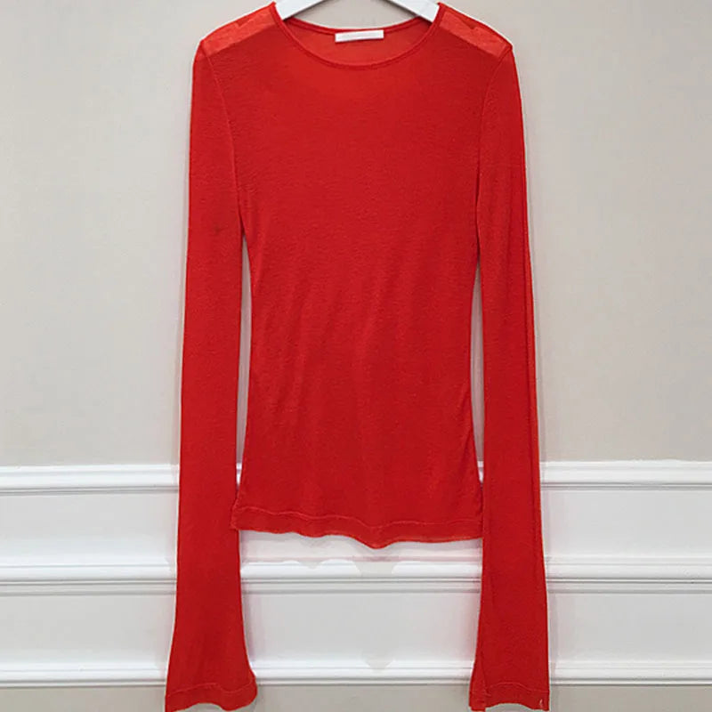 Korean Style Slim Basic Elasticity Top
