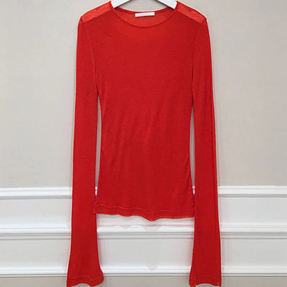 Korean Style Slim Basic Elasticity Top