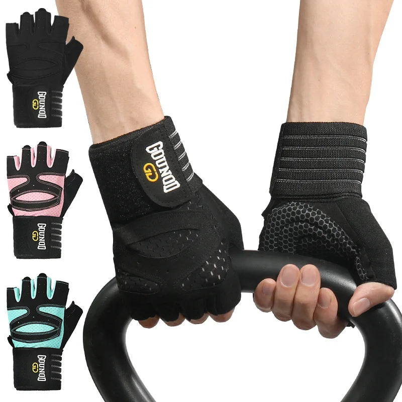 Weightlifting Gloves with Wristband Support