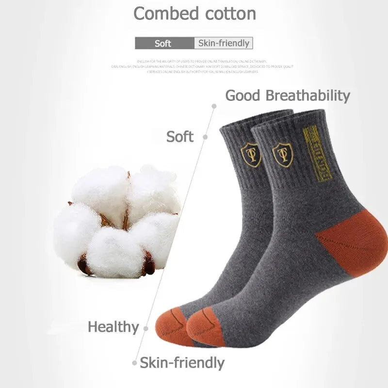 5 Pairs of Breathable Sports Socks for Men