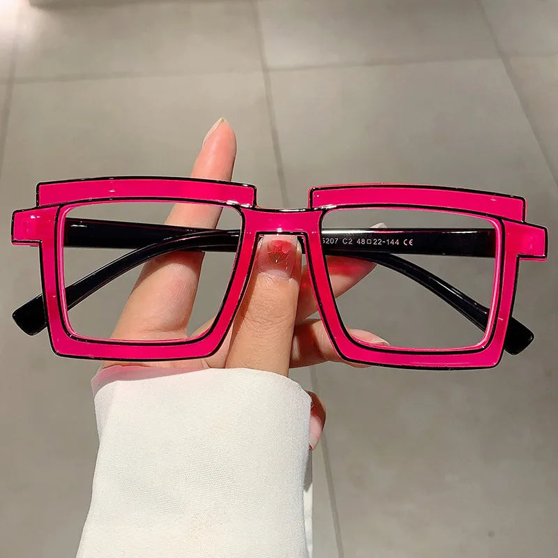 Vintage Anti-Blue Light Optical Square Glasses for Women