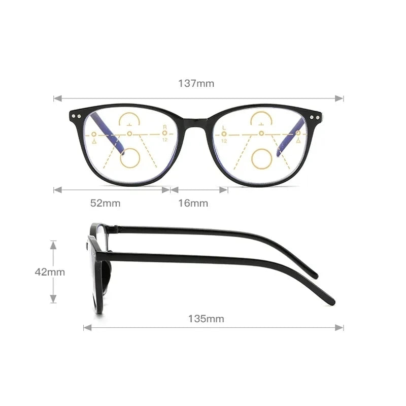 3-in-1 Progressive Multifocal Reading Glasses