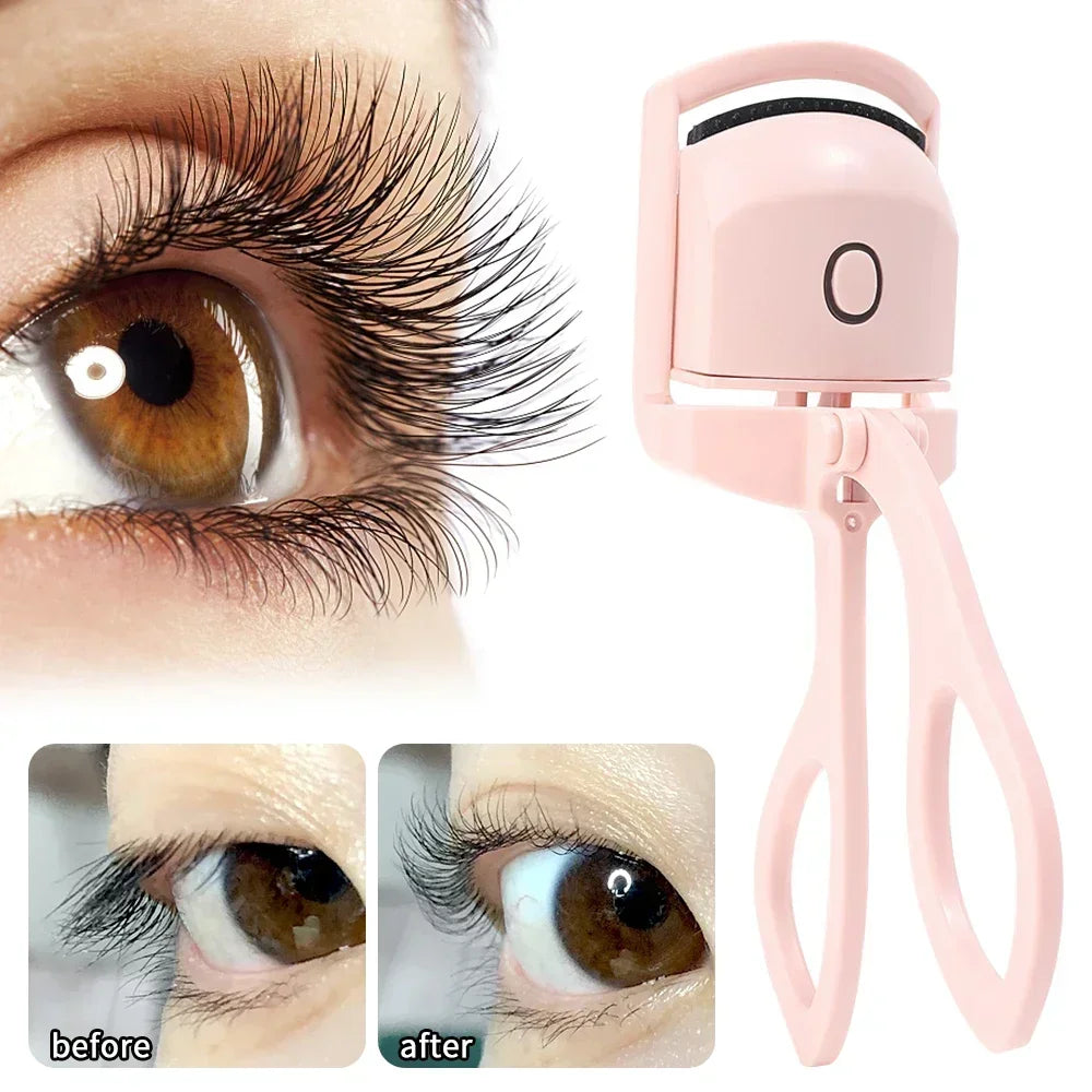 Roswlla Heated Eyelashes Curler: USB Rechargeable, Quick Heating, Lasting Curling