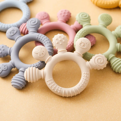 Food Grade Silicone Teether Sensory Soothing Toy for Babies