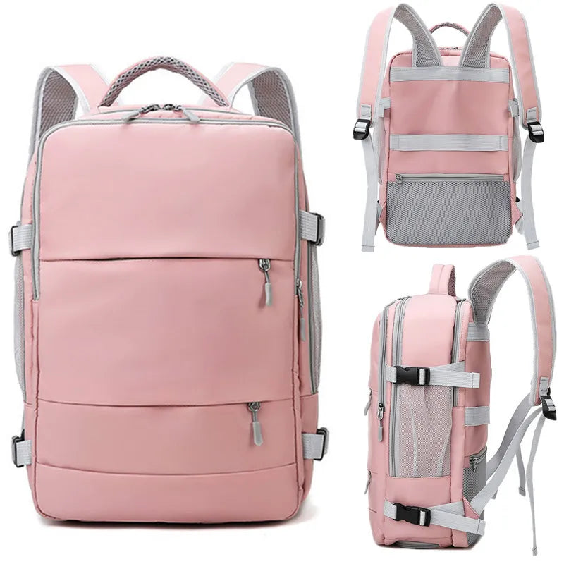 Travel Backpack Women Large Capacity Waterproof Anti-Theft Casual Daypack Bag with Luggage Strap &amp; USB Charging Port Backpacks