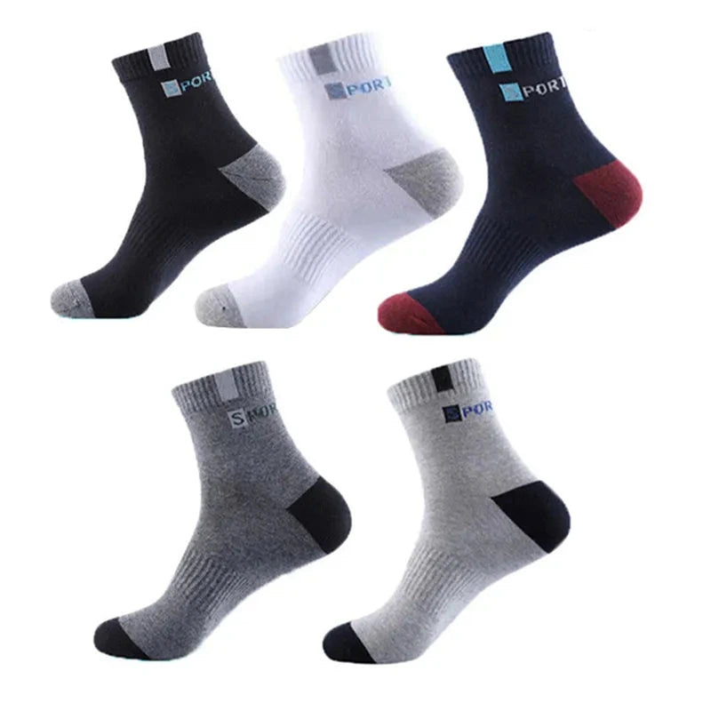 5 Pair Bamboo Fiber Autumn Winter Men Socks