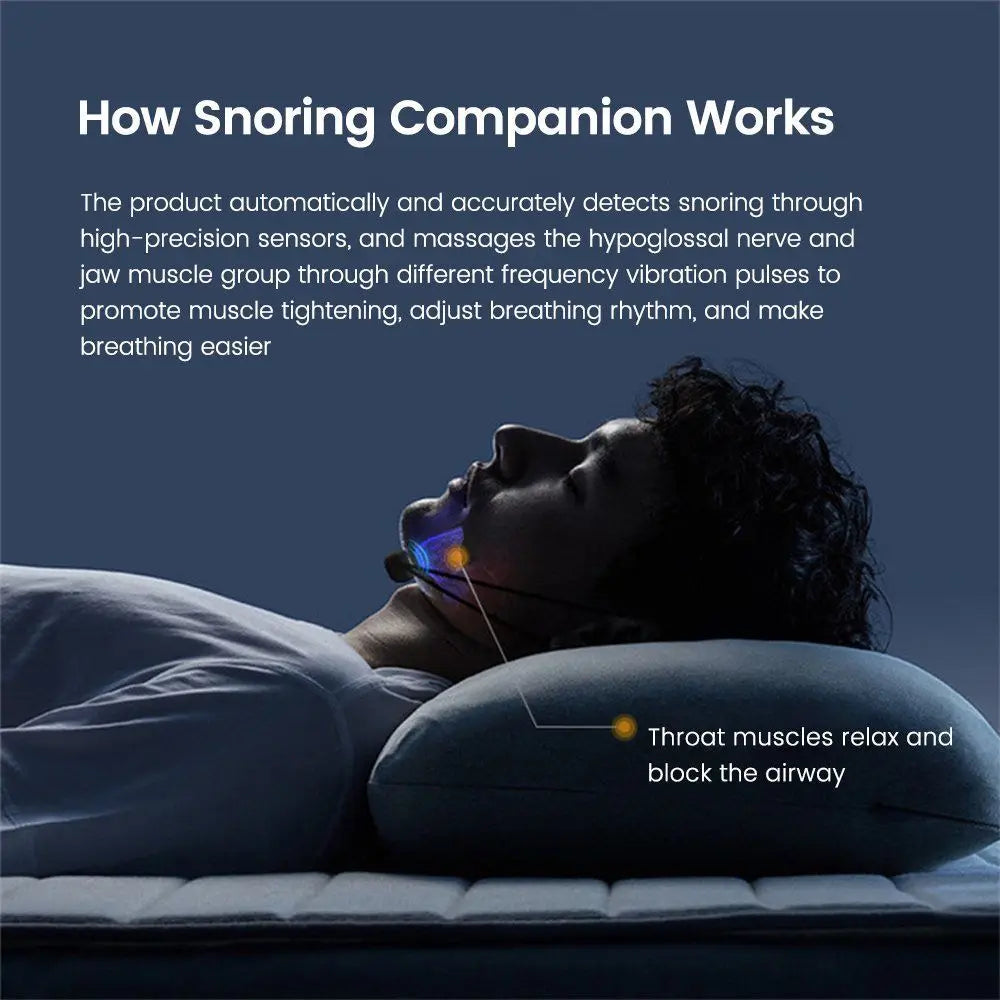 EMS Pulse Stop Snore Portable Comfortable Sleep Well Stop Snore Health Care Sleep Apnea Aid USB Smart Anti Snoring Device - Amazing G