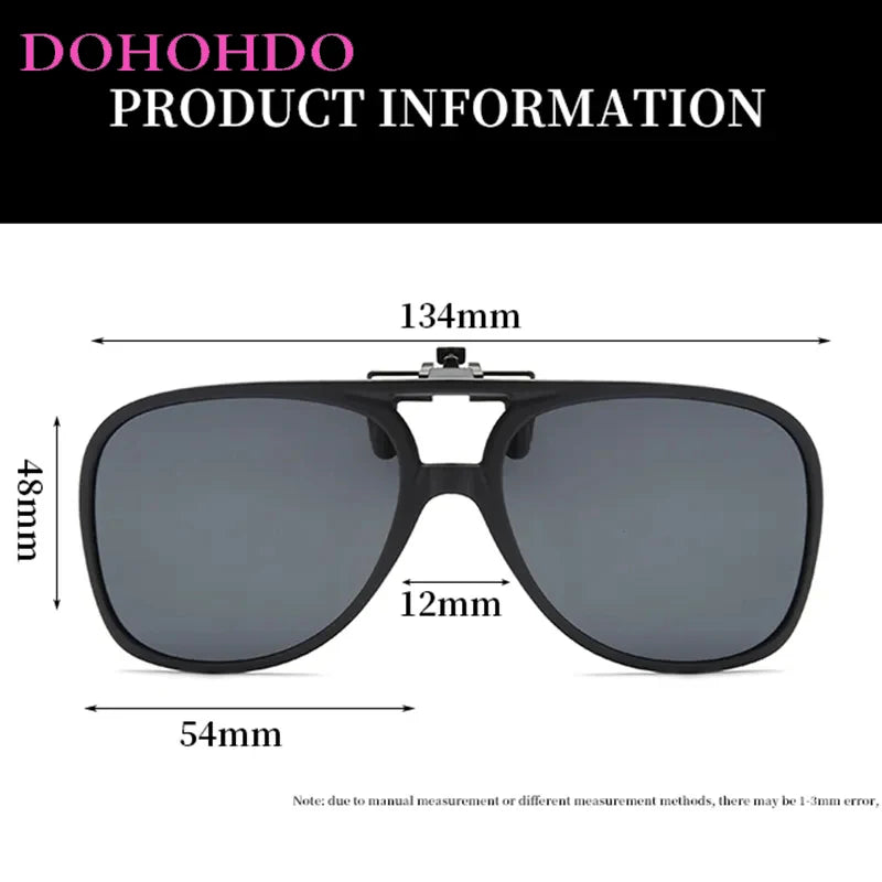 Men’s Polarized Flip-Up Clip-On Sunglasses