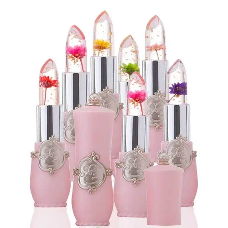 Waterproof Flower Lipstick: Long-lasting Color-changing Jelly Lip Balm