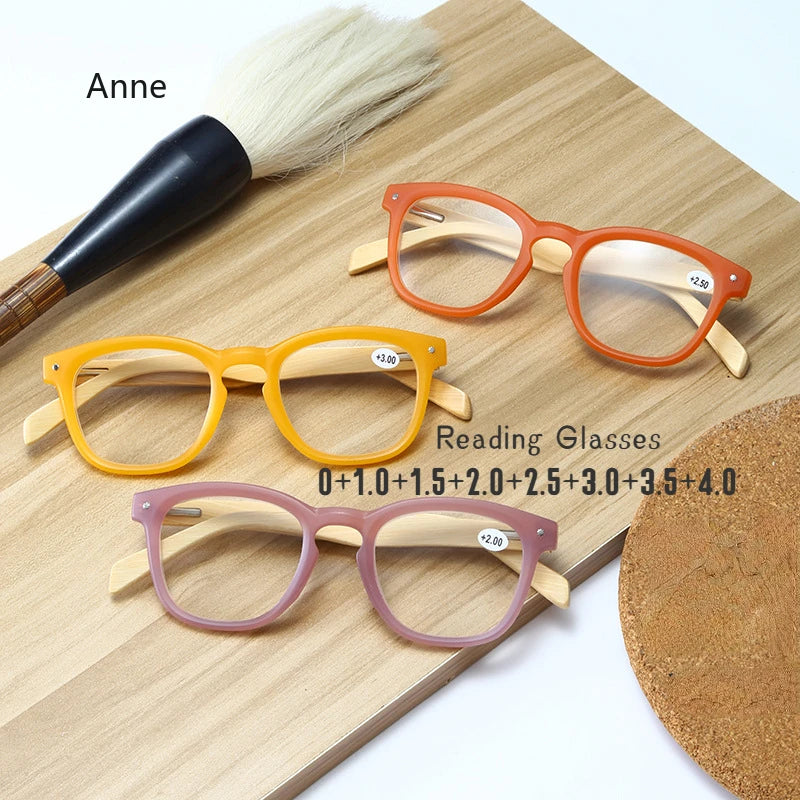 Bamboo Frame Reading Glasses for Women