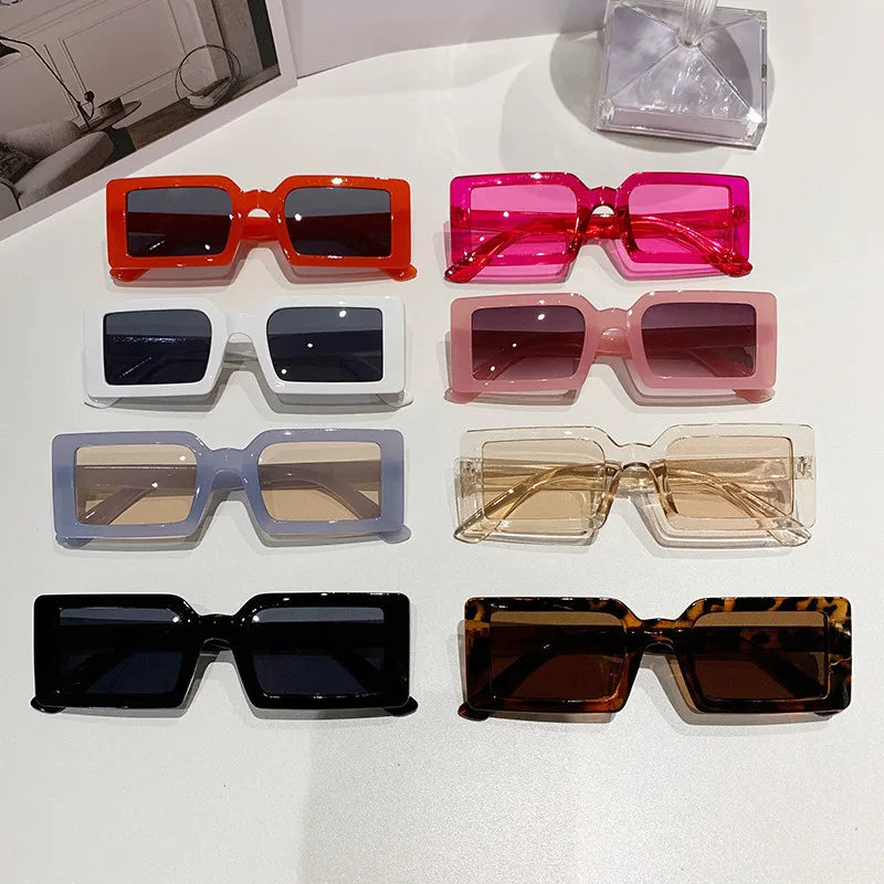 Small Frame Rectangle Sunglasses for Women