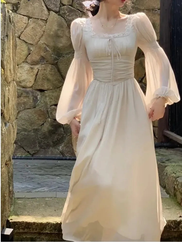 Spring Summer Women A-Line Midi Party Dress