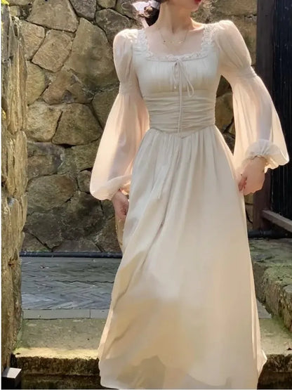Spring Summer Women A-Line Midi Party Dress