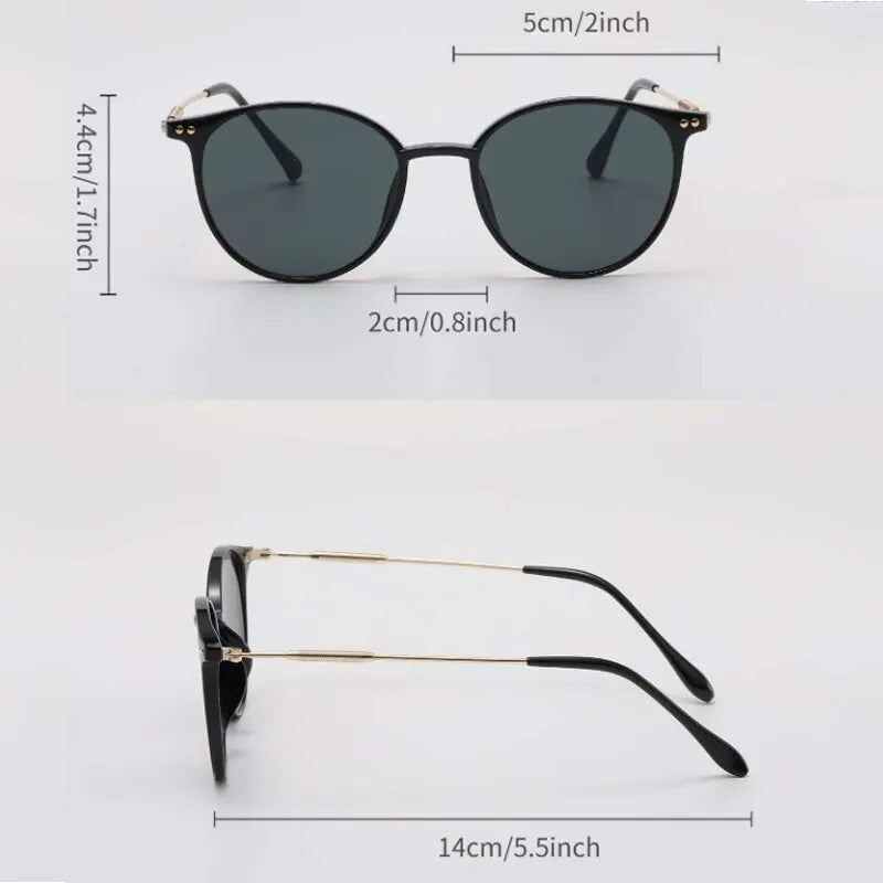 2 Pairs Per Set Small Round Sunglasses