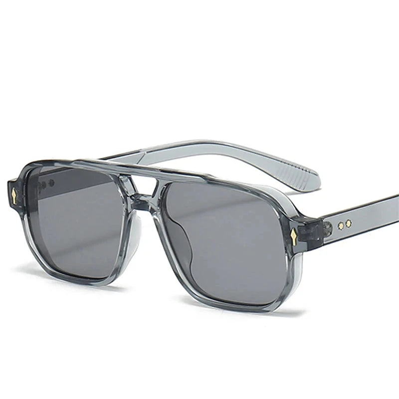 SO&amp;EI Vintage Double Bridges Square Sunglasses