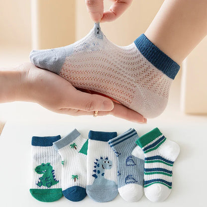 5 Pairs Children’s Cotton Mesh Socks