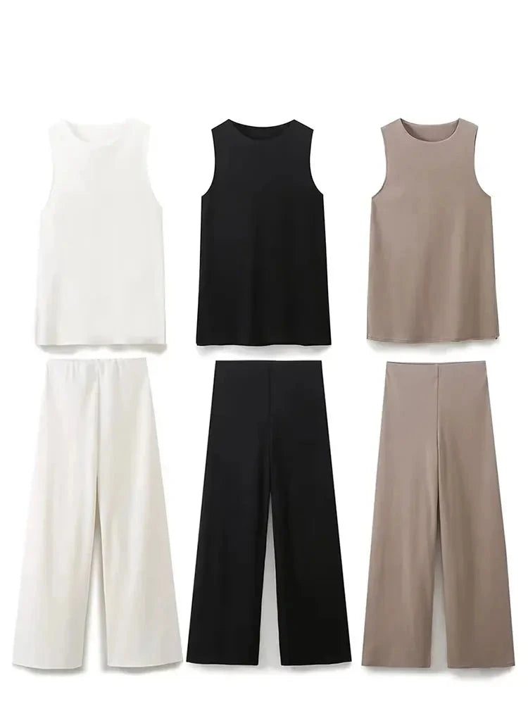 TRAFZA Summer Women’s Vest &amp; Pant Set