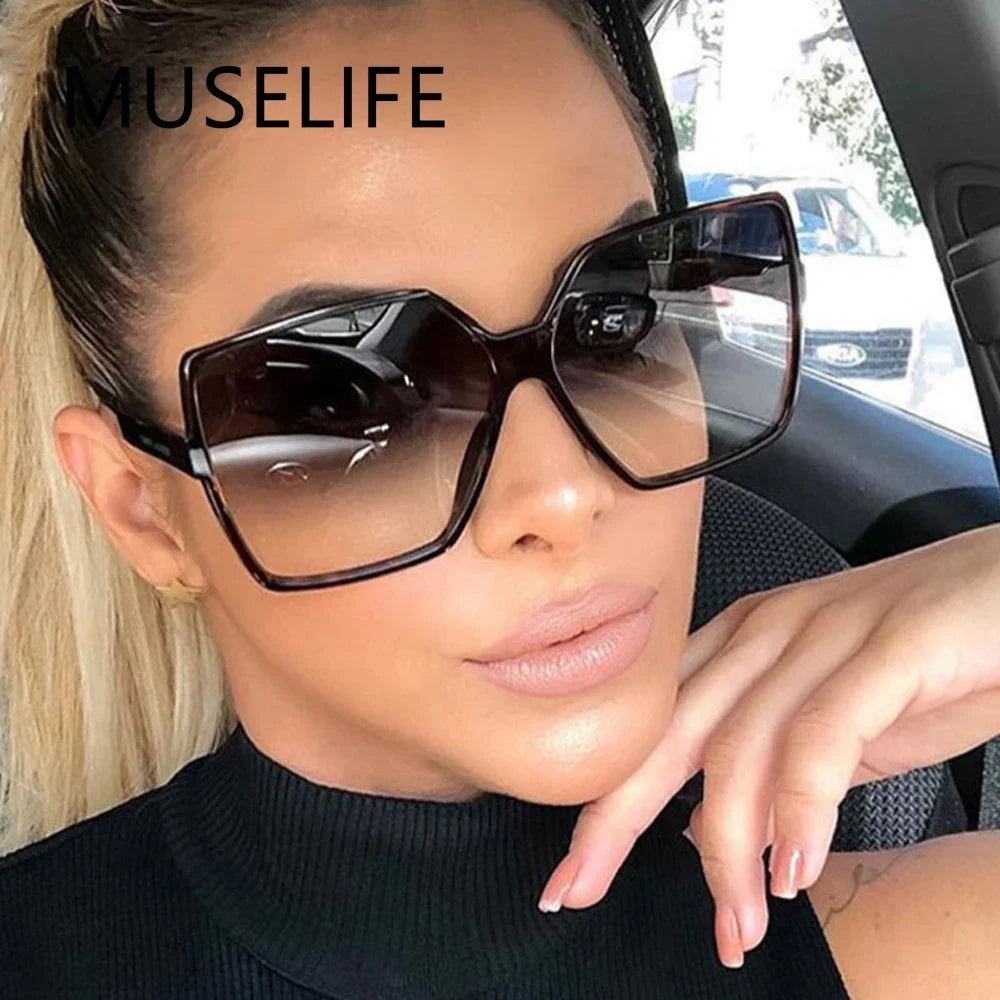 Oversized Black Square Sunglasses