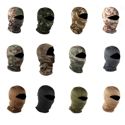 Military Camouflage Outdoor Tactical Head Face Cover for Mountaineering and Cycling