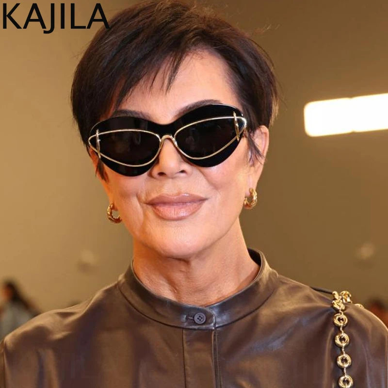 Sexy Cat Eye Double Frame Sunglasses for Women