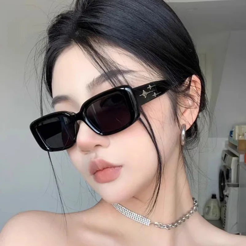 Retro Y2K Small Square Cat Eye Sunglasses